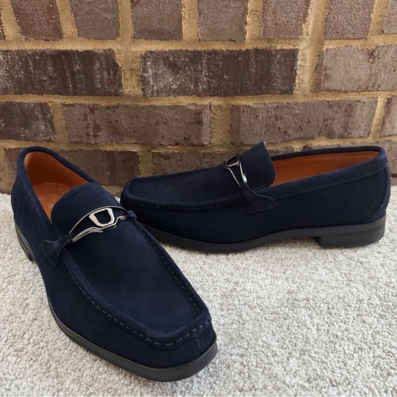 Stacy Adams Other - Stacy Adams Palladian Navy Blue Suede Leather Moc Toe Slip On Loafer